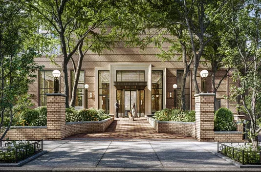 Entrance to Strathmore NYC luxury apartments on the upper east side