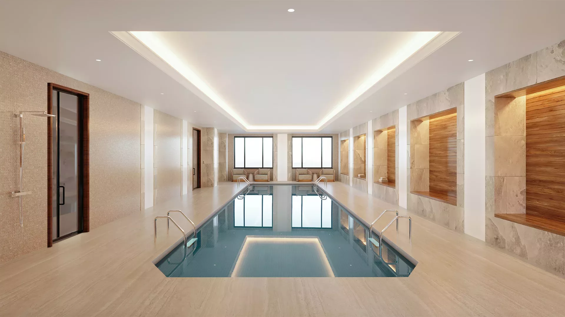 Pool in Strathmore NYC luxury apartments on the upper east side
