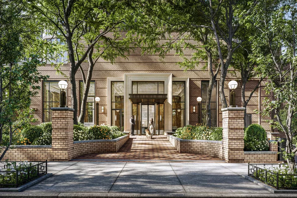 Entrance to Strathmore NYC luxury apartments on the upper east side